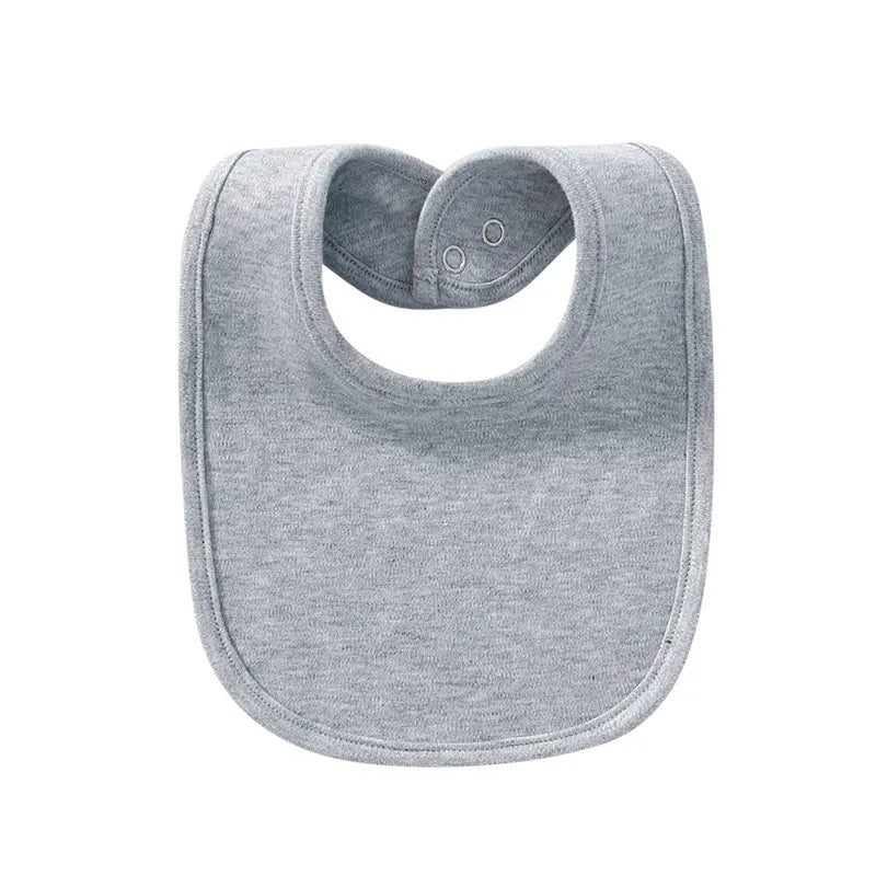 Absorbent Baby Bibs Made of Soft Cotton – Skin-Friendly with Snap Fastener