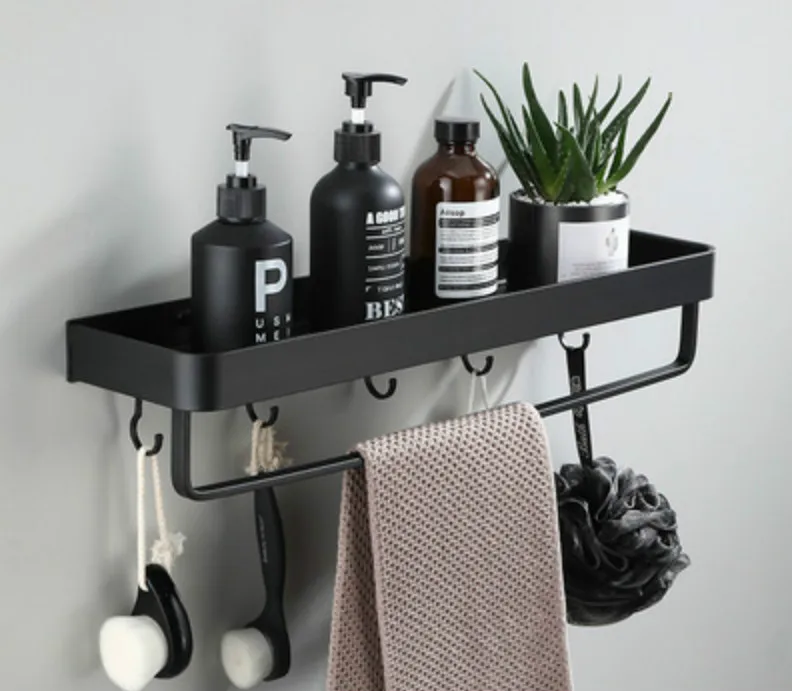 Corner shelf made of high-quality aluminum - Drill-free installation for bathroom and kitchen