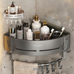 Aluminum Shower Caddy Corner Shelf – Adhesive, No Drilling