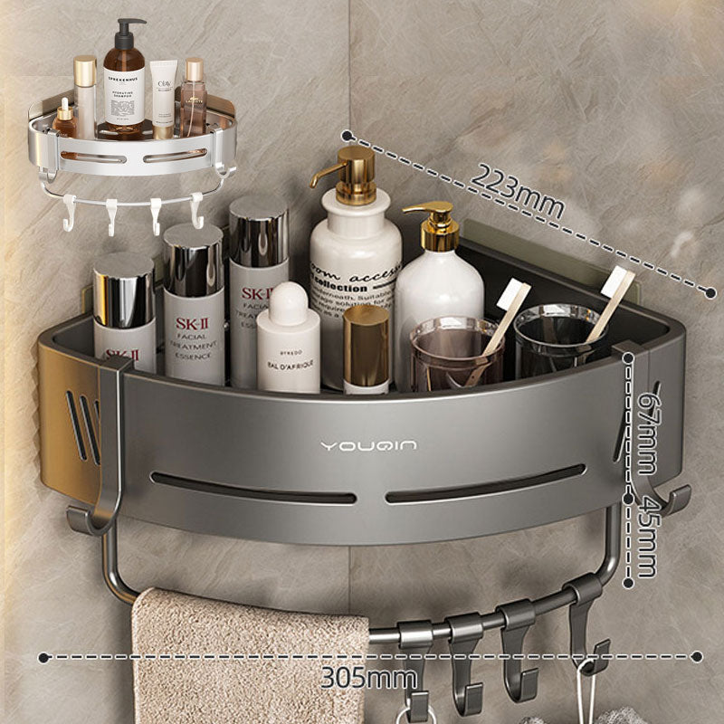 Aluminum Shower Caddy Corner Shelf – Adhesive, No Drilling