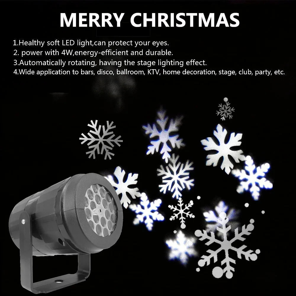 Schneeflocken-Zauber LED-Projektor | USB & Wetterfest