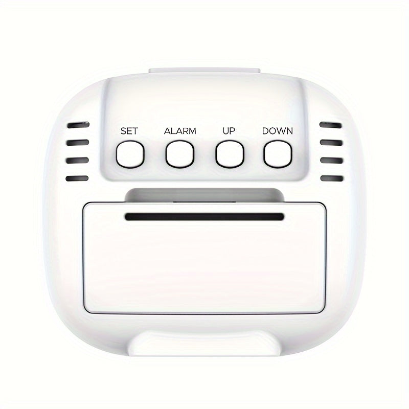 Compact digital clock with temperature display