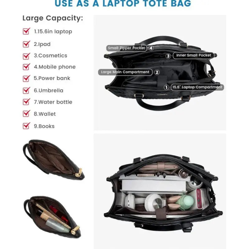 Komfortable 2-in-1 Tasche für Laptop und Mahlzeiten