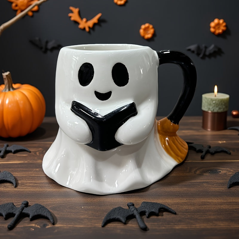 Ghostly Charms | Halloween Mug with Cheerful Ghost
