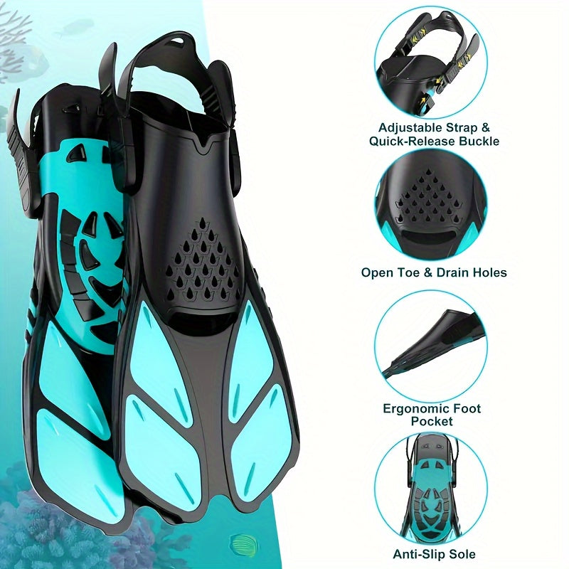 Adjustable Snorkel Fins – Open-Heel Design for Supreme Comfort
