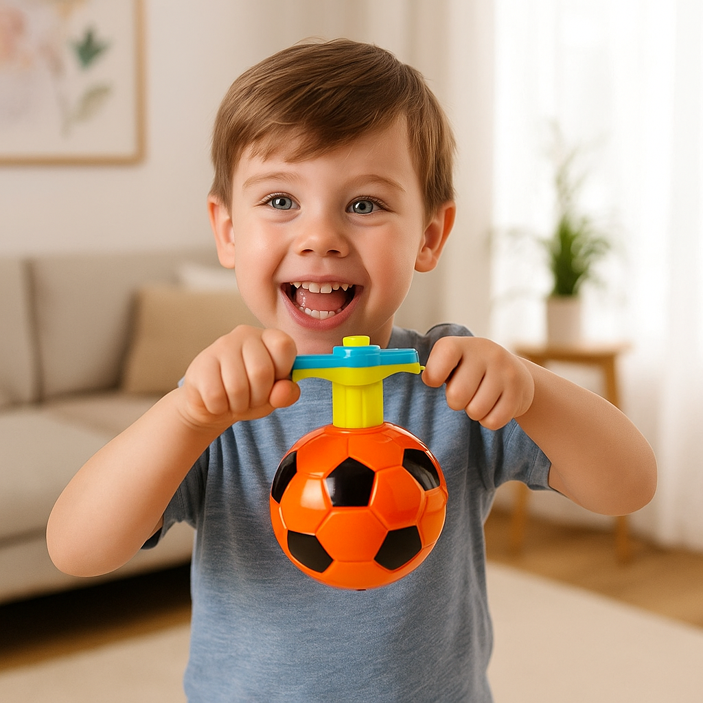 LED Football Spinning Top with Light Effect