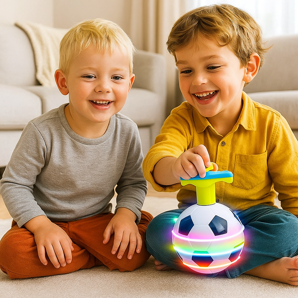 LED Football Spinning Top with Light Effect