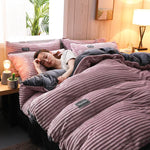 Gemütliches Cord-Velours Bettwäsche-Set für den Winter