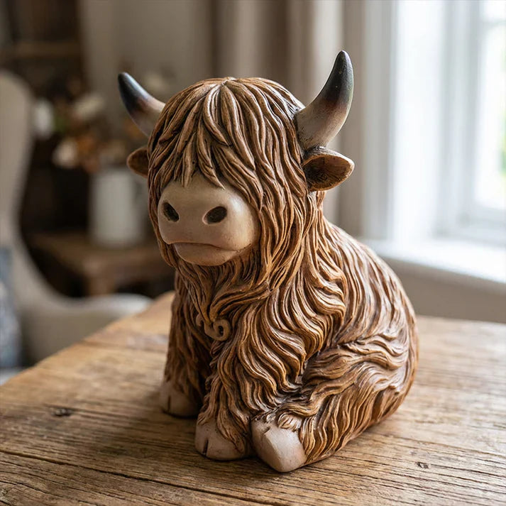 Cute Highland Cow Night Lamp made of high quality resin