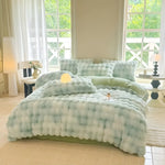 Cozy Plush Duvet Cover Set – Warm and Soft for Autumn & Winter | Reversible Design in Rabbit Fur & Milk Velour