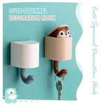 Cute decorative hook in the shape of a squirrel