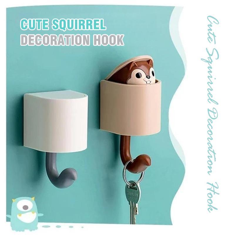 Cute decorative hook in the shape of a squirrel