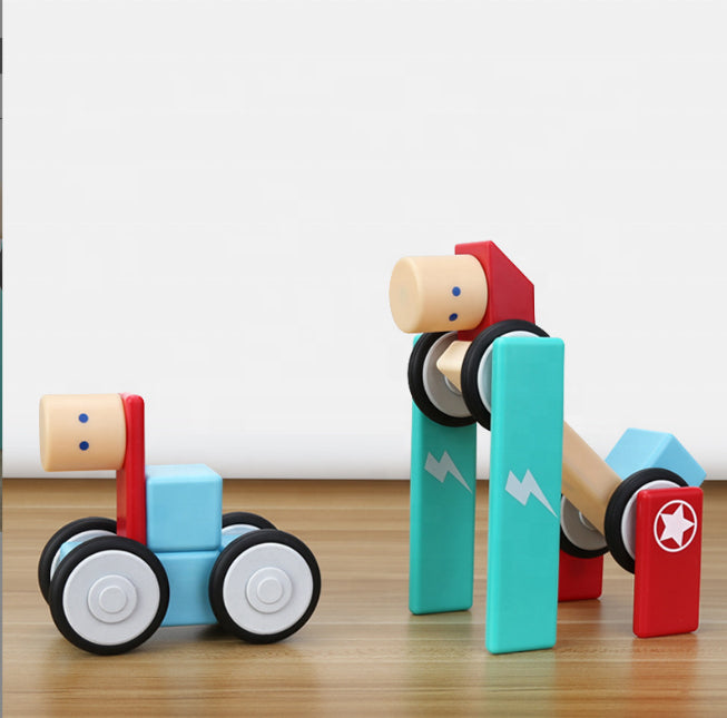 Magnetic Building Blocks for Creative Constructions