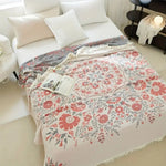 Reversible Floral Blanket with French Flair