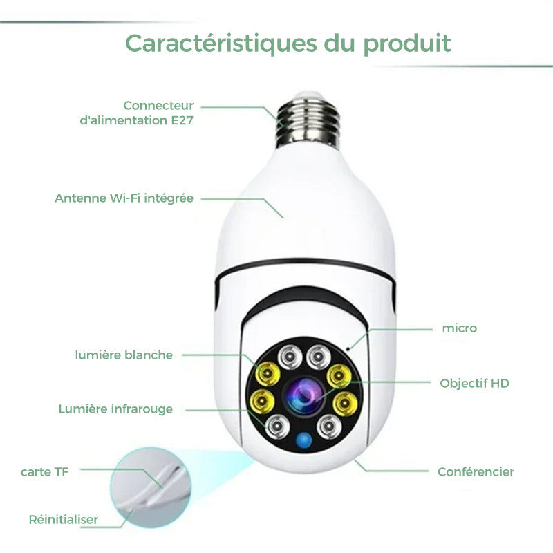 Wireless Light Bulb Security Camera