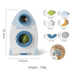 Interactive Wooden Toy - Rocket Set for Space Adventures