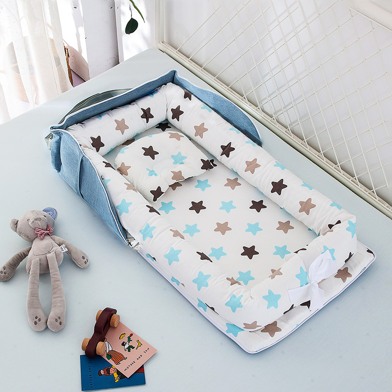 Foldable Baby Bed with Pillow – Portable Design for Travel