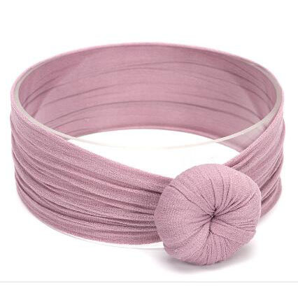 Knotted Bow Headband for Girls - Soft Baby Turban Headband