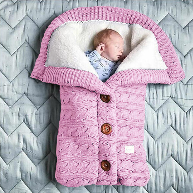 Lined Baby Sleeping Bag with Hood – Soft Knitted Fabric
