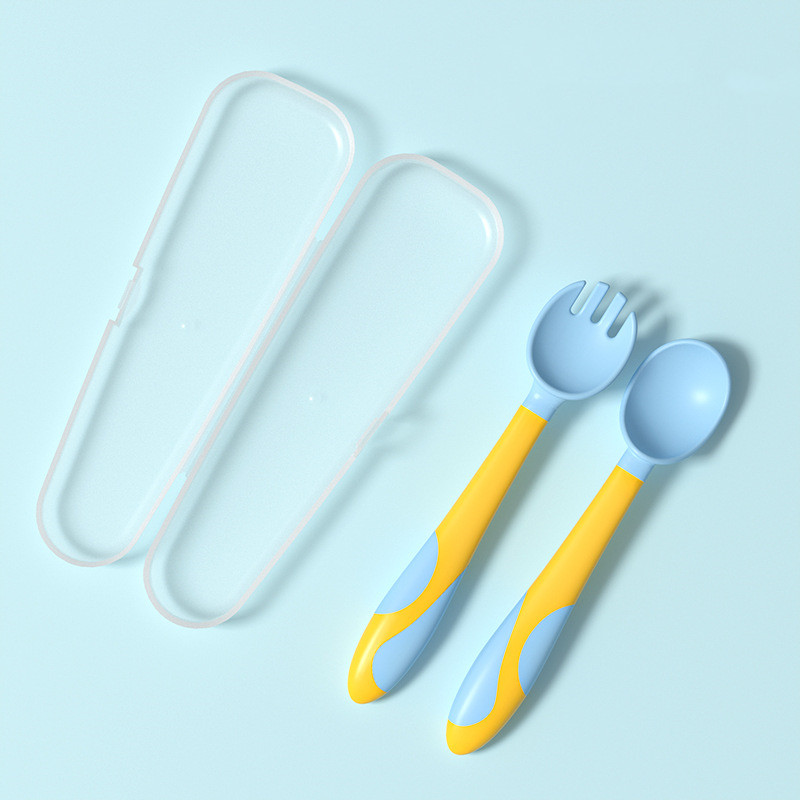 Ergonomic Baby Cutlery Set with Non-Slip Spoon and Fork for Children
