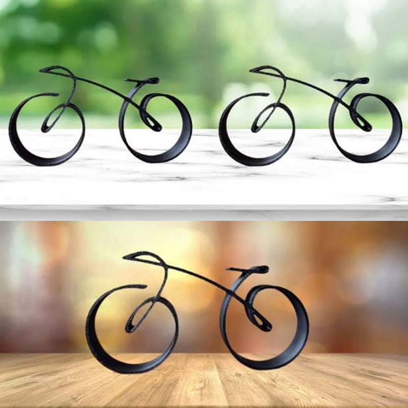 Elegante Fahrradskulptur aus Metall für dein Zuhause