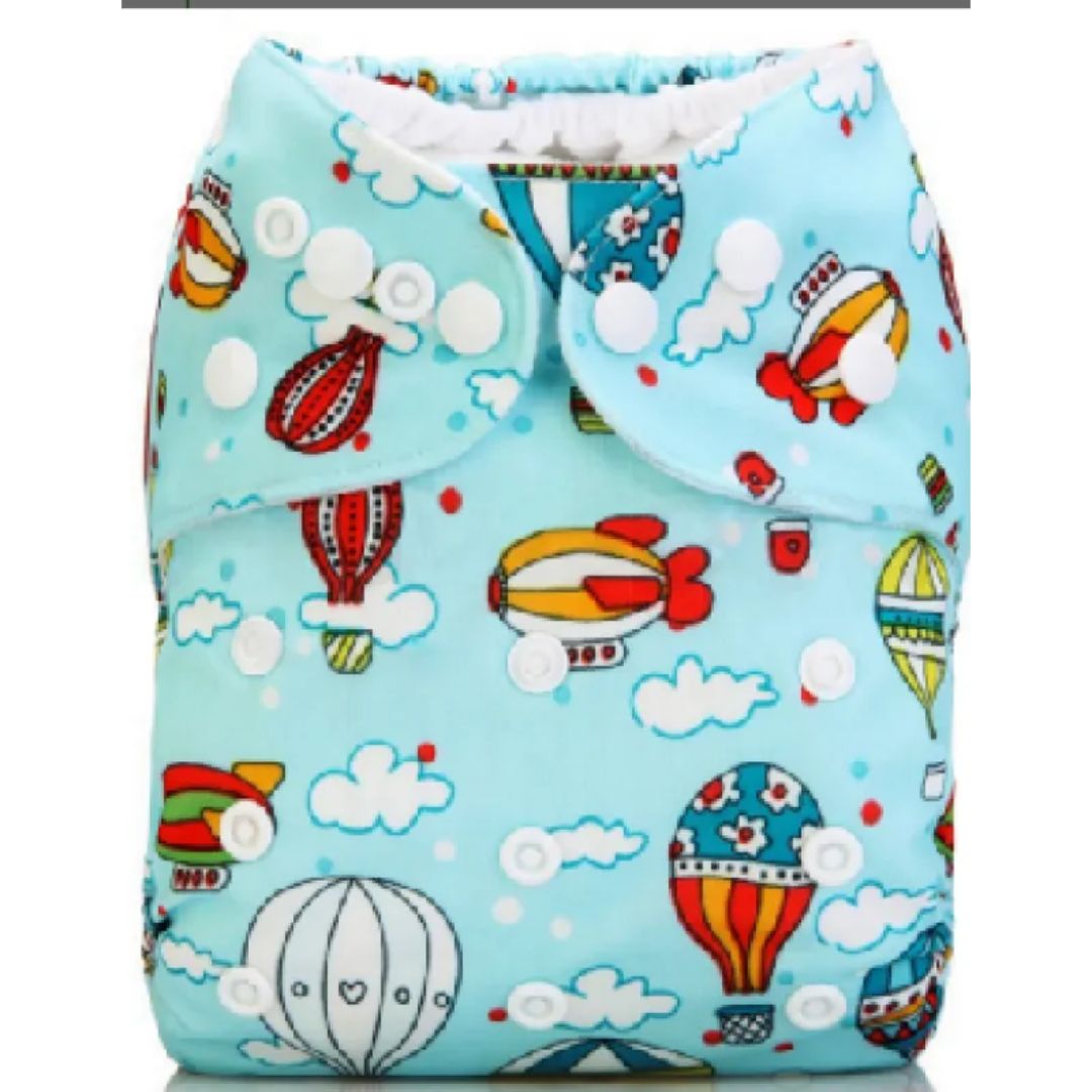 Cloth diaper for babies with snaps and removable insert