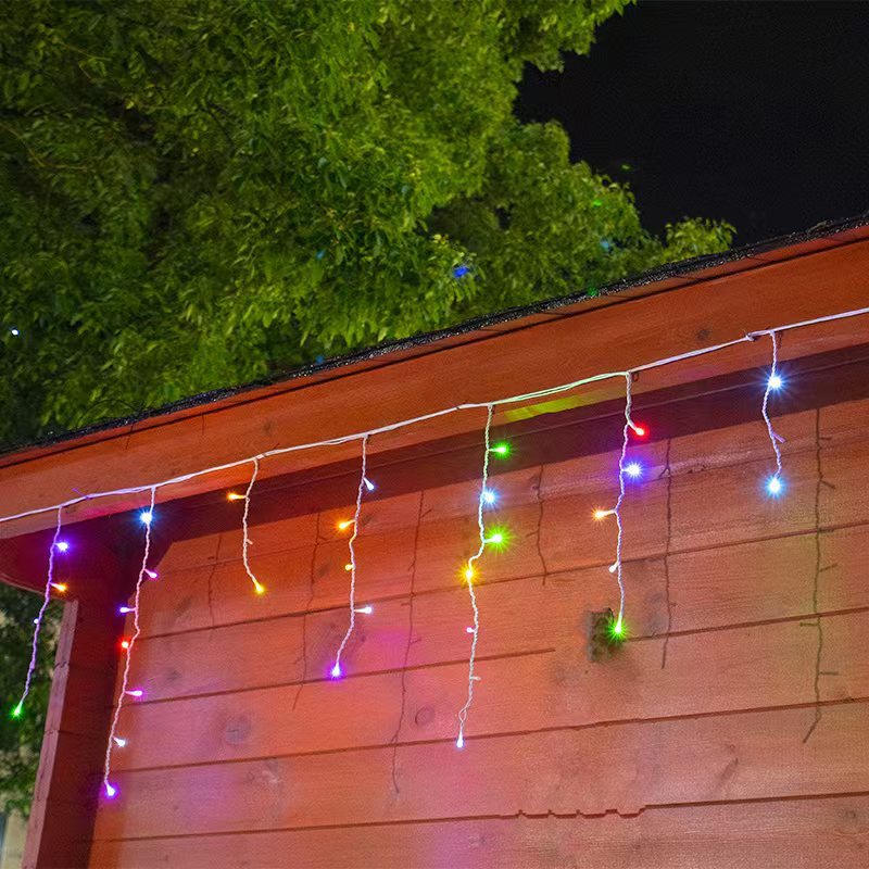 Frostlichter 50m LED Icicle Fairy Lights | IP44 Weatherproof | 36V Low Voltage | Over 500 LEDs | Beautiful Waterfall Effect | Warm White