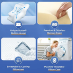 Ergonomisches Schlafkissen | Optimale Unterstützung für Nacken und Kopf | Weiß