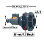 Wasseranschlussadapter für Regentonnen | 16 mm Anschluss