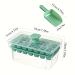 EisGenie Eiswürfelform mit Deckel und Behälter | 68 Würfel | Druckmechanismus | BPA-frei