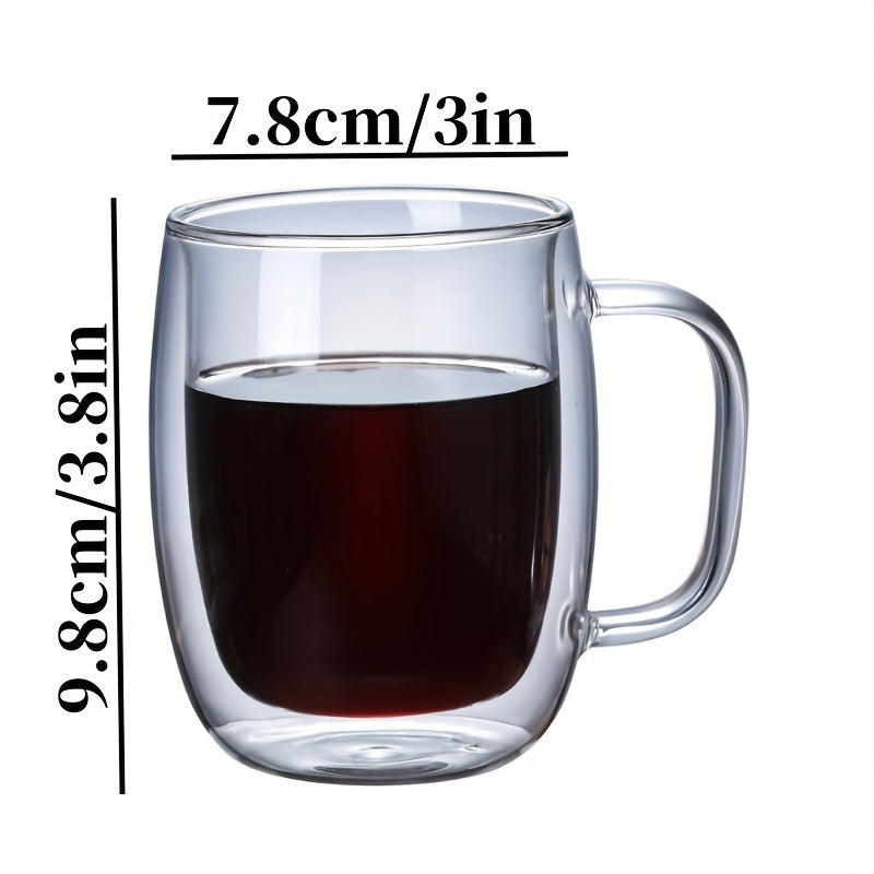 Elegant Borosilicate Glass Insulated Mug – Heat-Resistant & Stylish