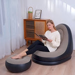 Inflatable Lounge Chair with Footrest – Indoor & Outdoor Relaxation