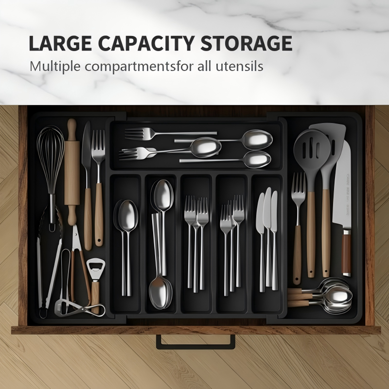 Adjustable Cutlery Drawer Organizer – 33–57 cm