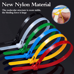 Reusable Nylon Cable Ties with Self-Locking Mechanism (100 Count)