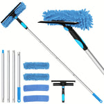 Crystal Clear Window Cleaner – Professional 2-in-1 Telescopic Cleaning System