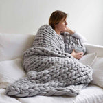 Cozy knitted blanket for relaxing hours