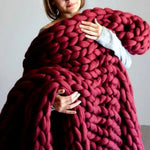 Cozy knitted blanket for relaxing hours