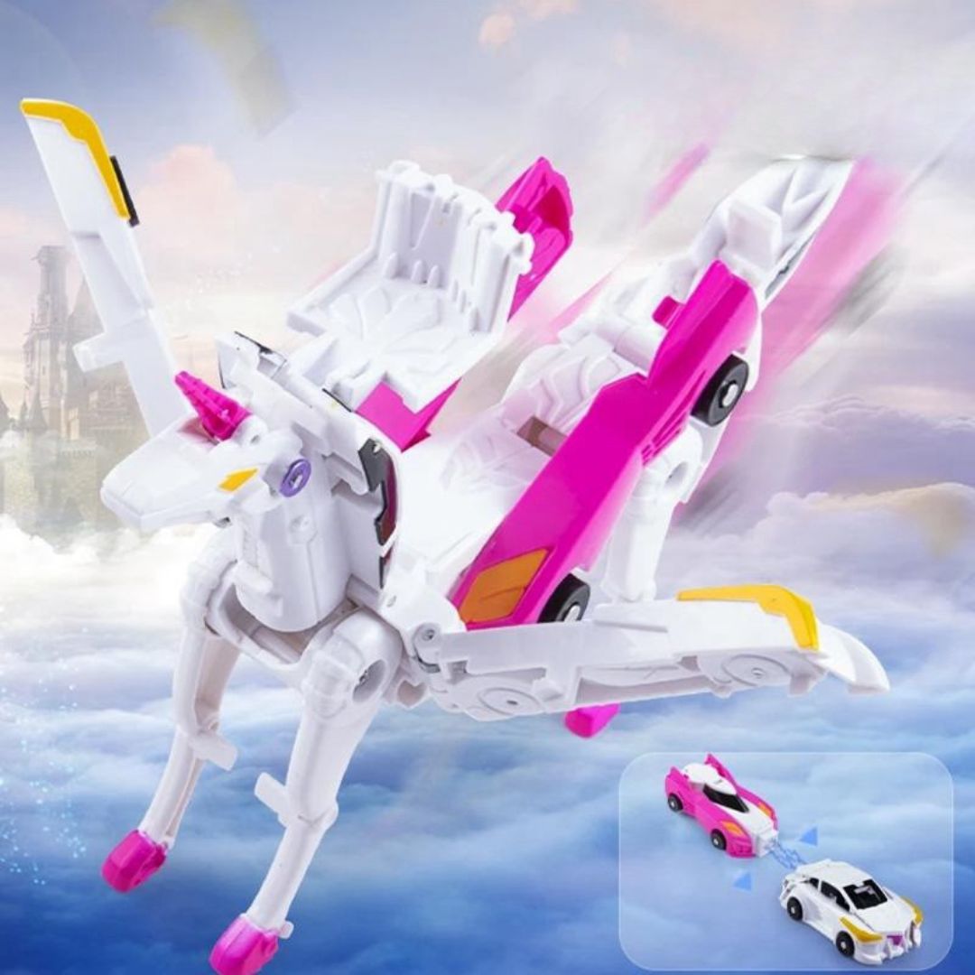 Transforming Cars with Magnetic Unicorn Design