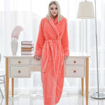Cozy, long fleece bathrobe