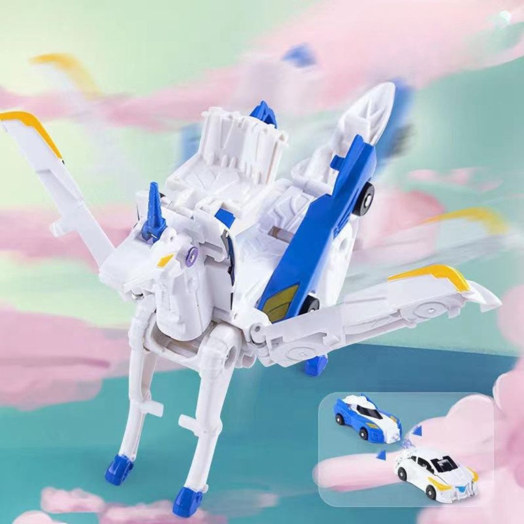 Transforming Cars with Magnetic Unicorn Design