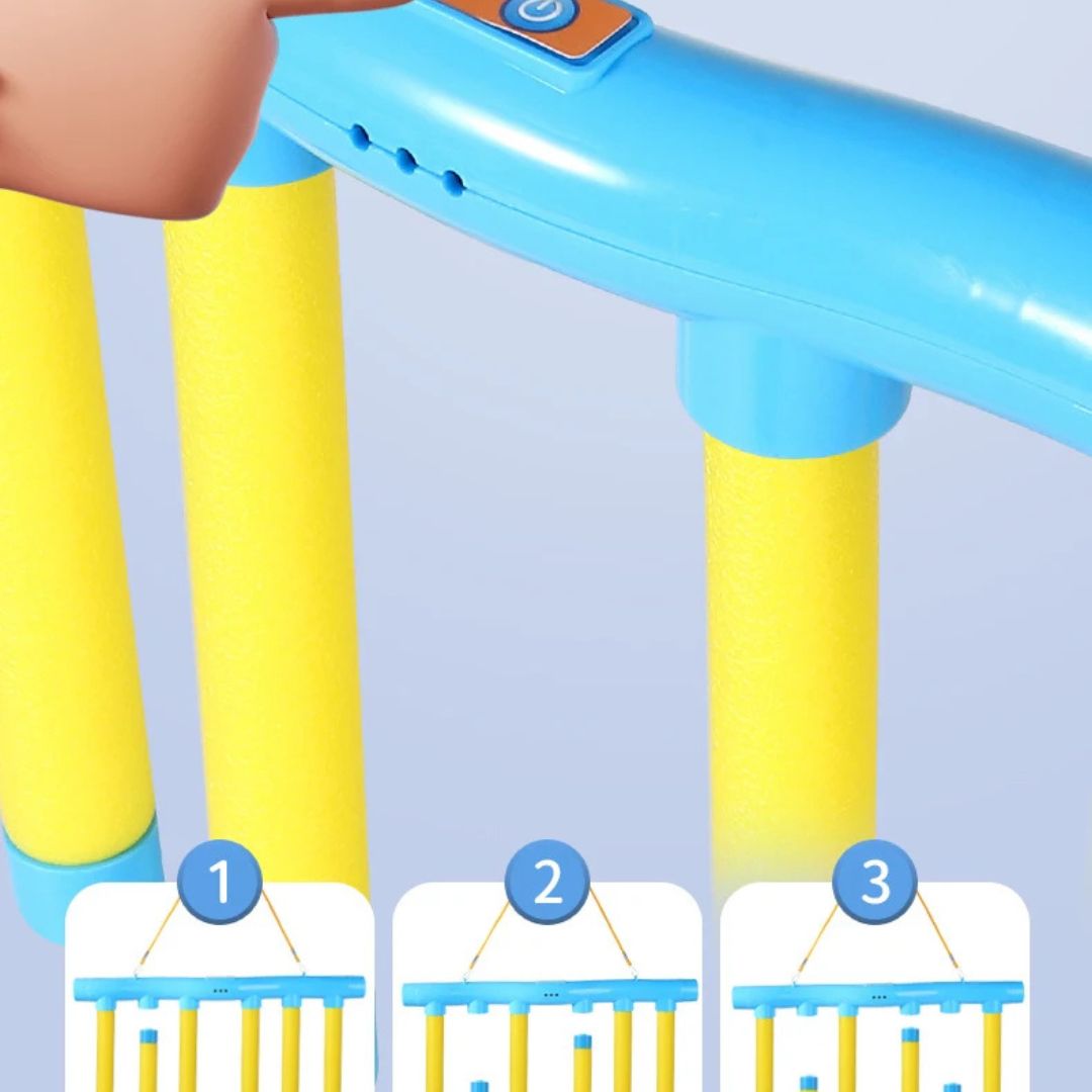 Reaction game for children with falling sticks