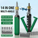 14-in-1 Schraubendreher Set mit verstellbarem Winkel
