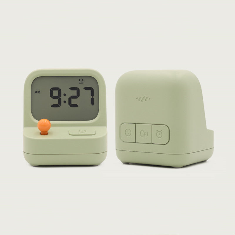 Retro gaming console with alarm clock and timer function
