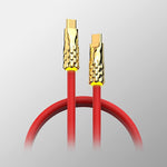 Silicone Fast Charging Data Cable with RGB Lighting