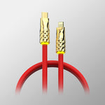 Silicone Fast Charging Data Cable with RGB Lighting