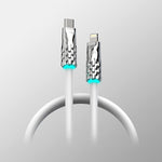 Silicone Fast Charging Data Cable with RGB Lighting