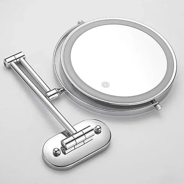 Stylish LED magnifying mirror with chrome finish for precise applications