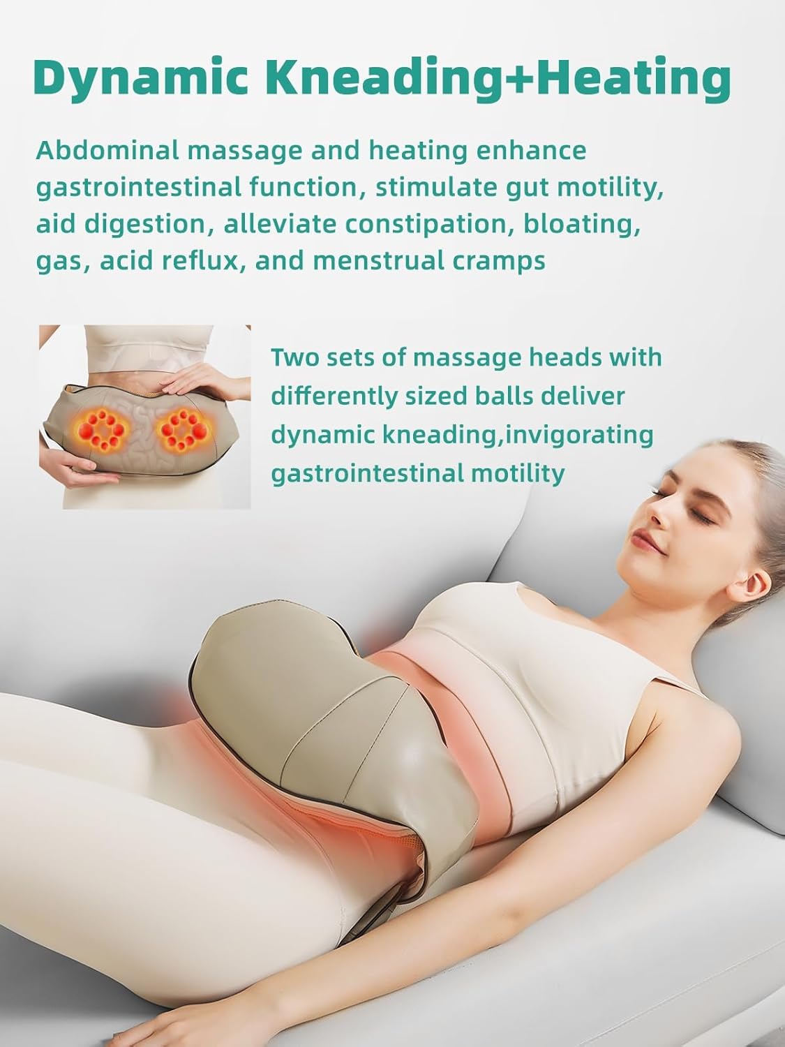Intelligenter Bauchmassager mit Heizfunktion und Akku