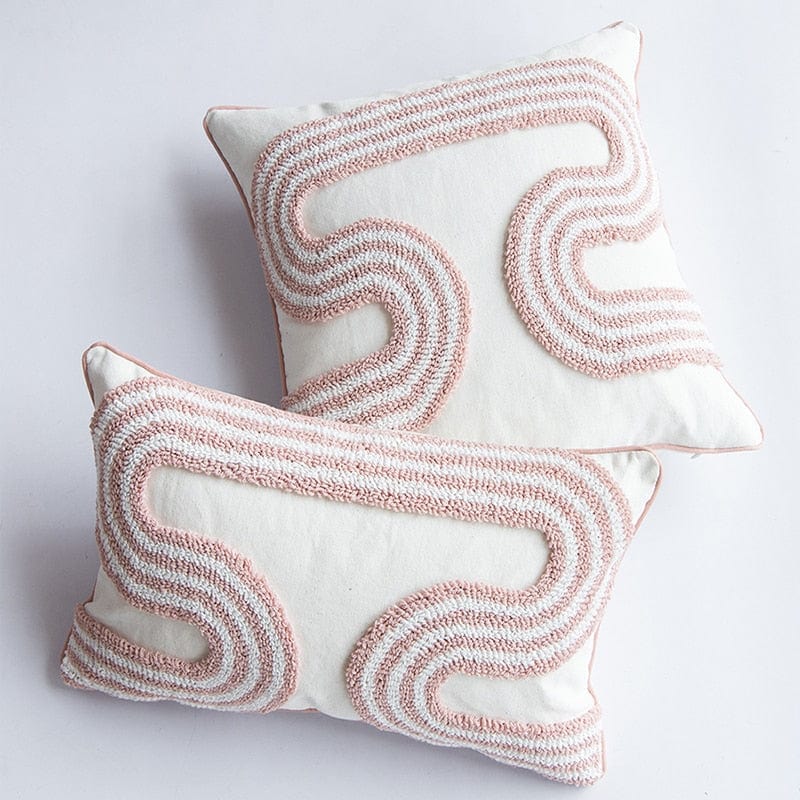 Kunstvolles, Loop-Gesticktes Kissen von LuminaDesign