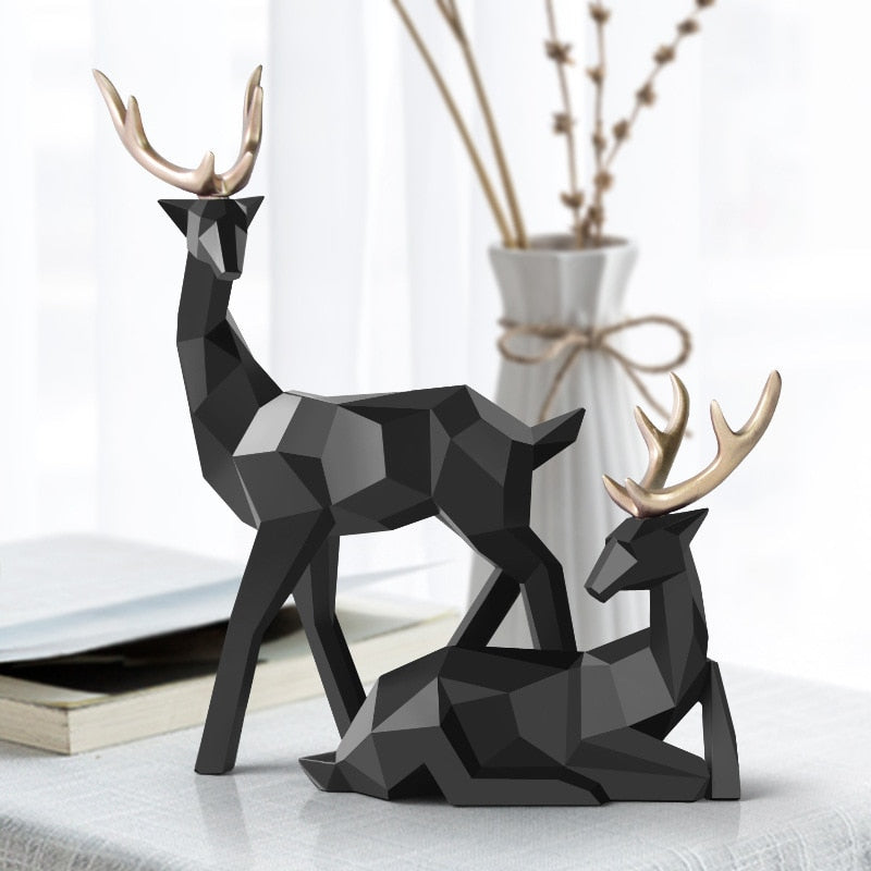Elegante Skulptur eines Rehpaares – Stilvolle Wohnaccessoires
